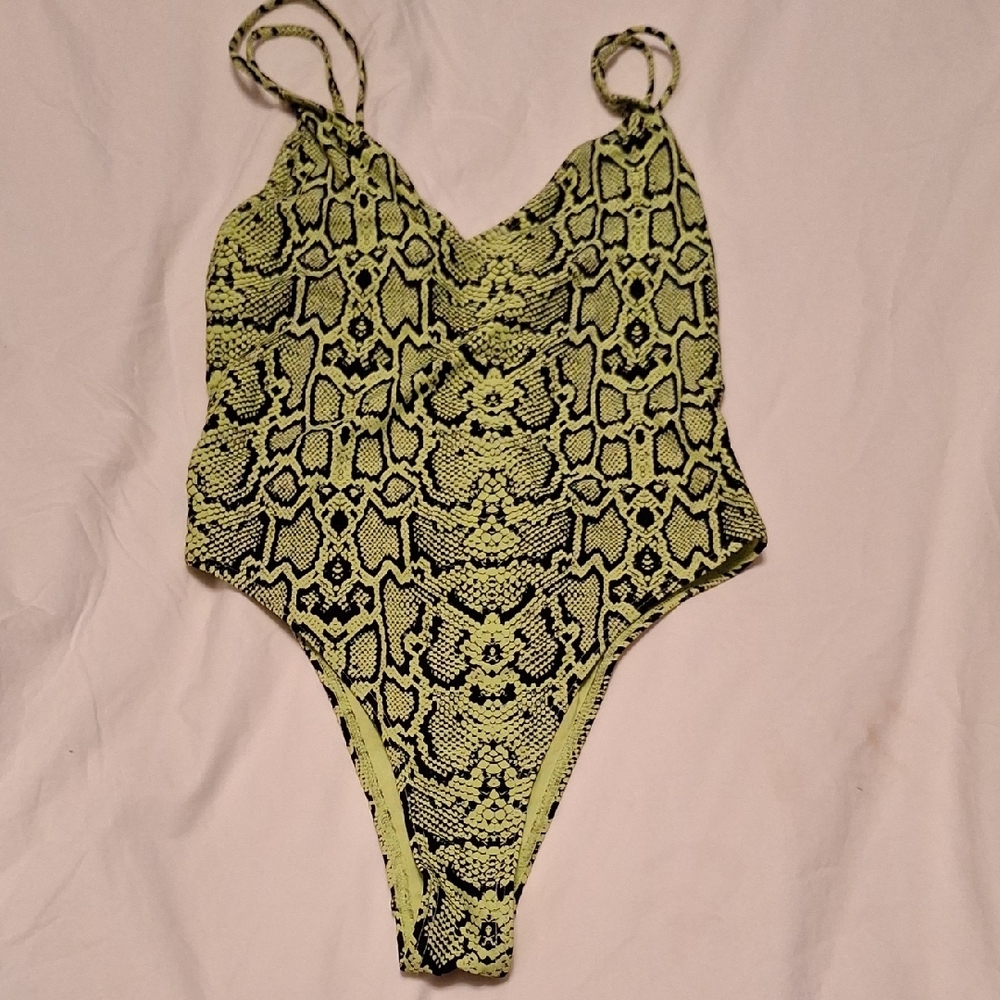 Snake Print One Piece Swimsuit